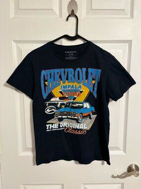 Chemistry Chevrolet Impala 1980 Graphic Tee Navy S